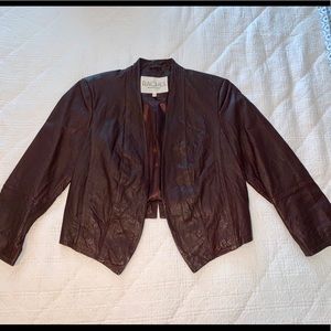Rachel Roy - 100% Leather - Brown Leather Jacket